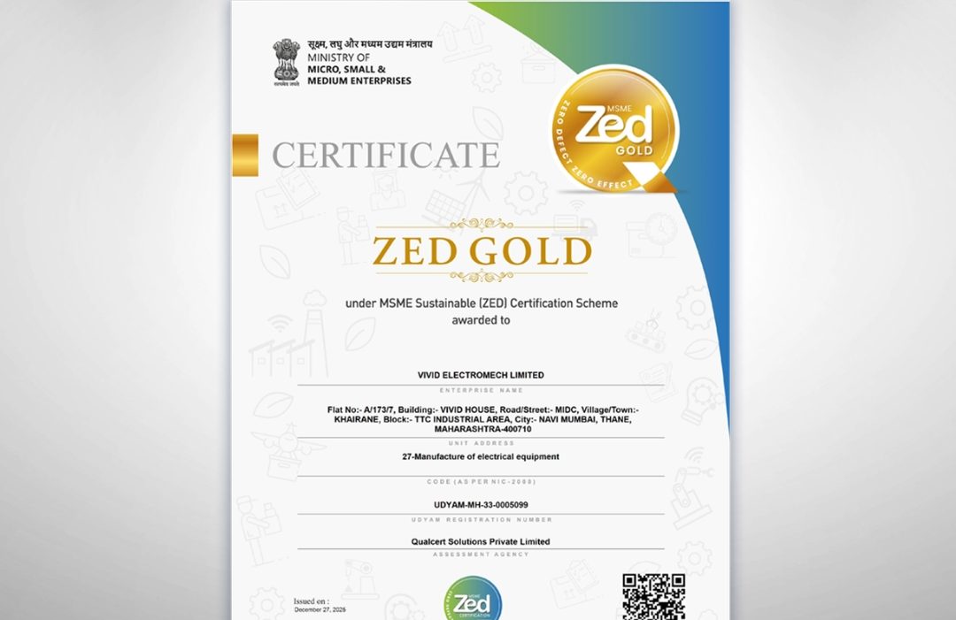ZED Gold Certification – MSME Sustainable (ZED) Scheme