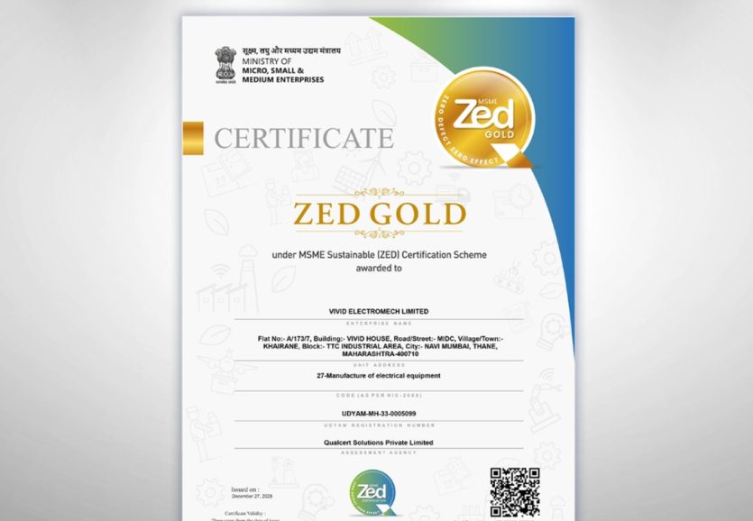 ZED Gold Certification – MSME Sustainable (ZED) Scheme ZED Gold Certification – MSME Sustainable (ZED) Scheme